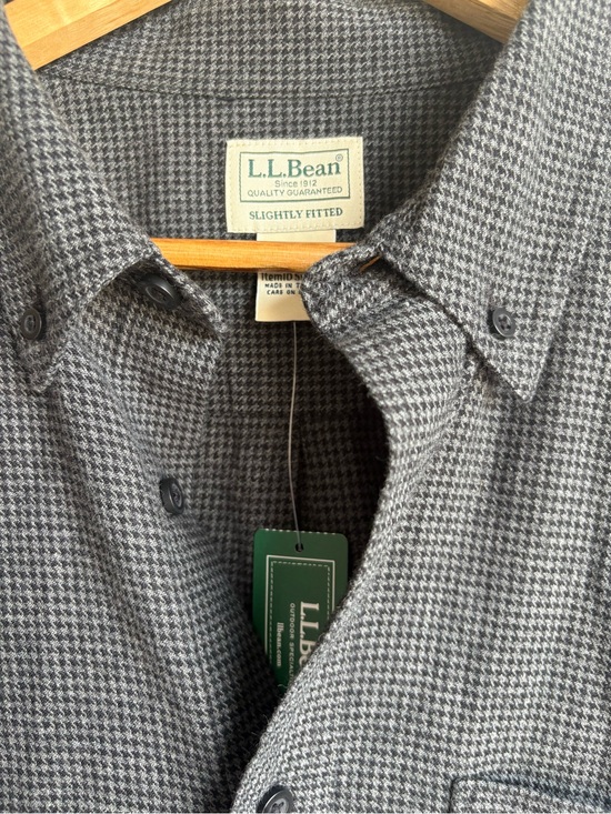 L.L. Bean Other - L.L. Bean Men’s Dark Gray Micro-Check Button-Down Shirt